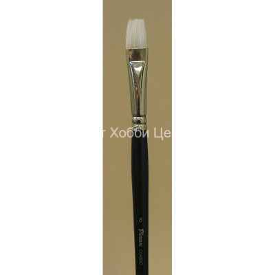 Кисть №8 Pinax Classic щетина плоская длинная ручка 114