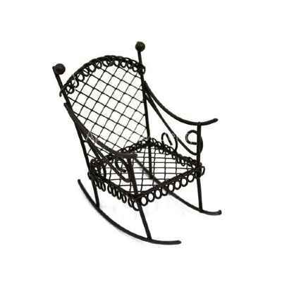 Кресло-качалка металлическое коричневое 8х4,5х7,5см Астра