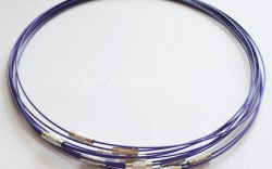 Основа для ожерелья с застежкой проволока фиолетовая 45смх1мм