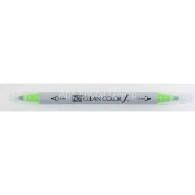 Маркер акварельный  ZIG Clean Color 0.5 и 1.2 мм зеленый флуоресцентный