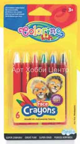 Набор мелков для грима 6 цветов Colorino Kids