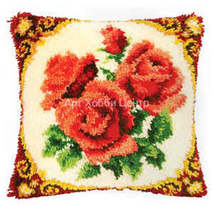 Набор для ковровой вышивки Розы 40х40см