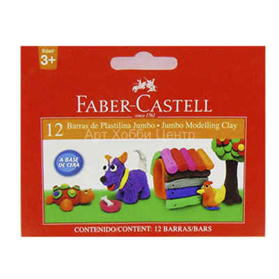 Пластилин детский 12 цветов 180г Faber-Castell