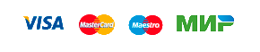 Доступна оплата картами VISA, MasterCard, Maestro, МИР.