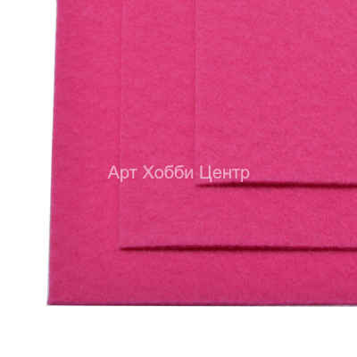 Фетр листовой жесткий 1мм 20х30см цвет №609 ярко-розовый