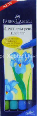 Набор ручек капиллярных Pitt Artist pens Fineliner 4 цвета Faber-Castell 06