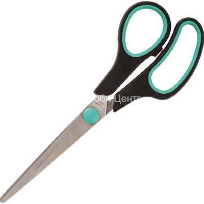Ножницы канцелярские 19,5см с пластиковыми прорезиненными ручками Attache
