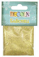 Блестки декоративные 0,1мм 20г золото Decola
