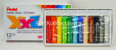 Набор пастели масляной XXL 12 цветов в картоне Pentel