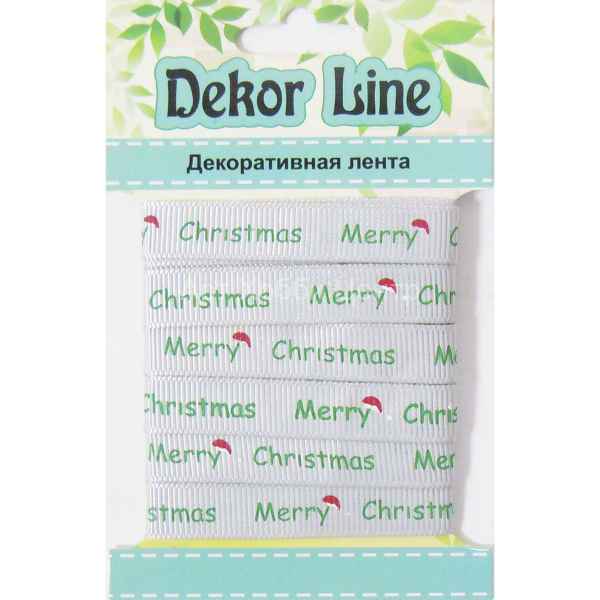 Лента репсовая Merry Christmas 10мм 3м Dekor Line