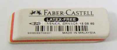 Ластик Faber-Castell из каучука для чернографитовых и цветных карандашей бел