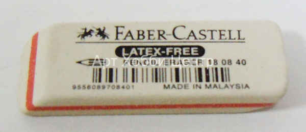 Ластик Faber-Castell из каучука для чернографитовых и цветных карандашей бел
