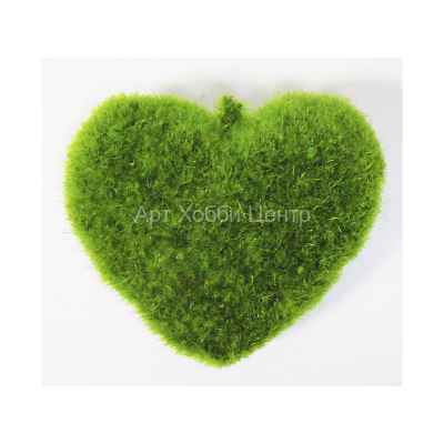 Декоративный элемент Сердечко 1 зеленое 6х6см 4шт