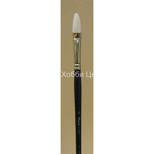 Кисть №6 Pinax Classic щетина плоскоовальная длинная ручка 117