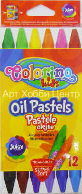 Набор пастели масляной супермягкой треугольной 12 цветов Colorino kids