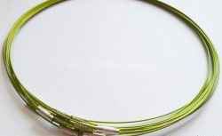 Основа для ожерелья с застежкой проволока зеленая 45смх1мм