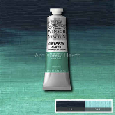 Алкидная краска  Winsor&Newton Griffin №522 Зеленый фтало 37мл