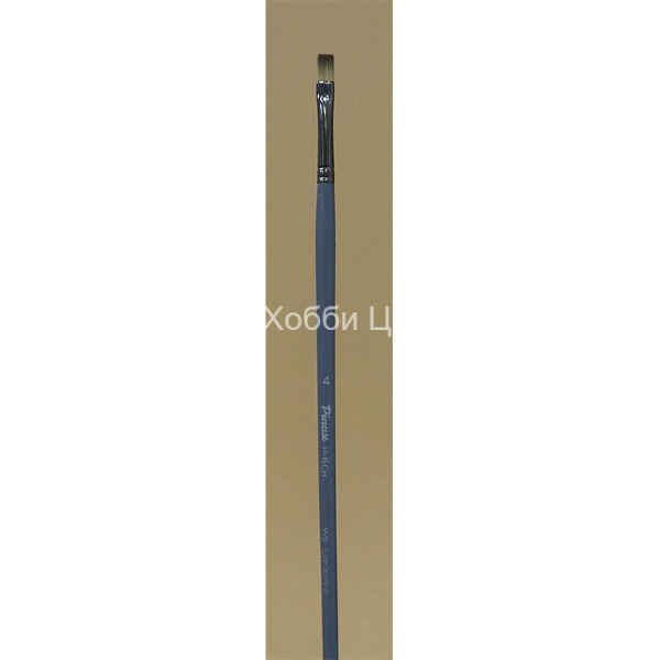 Кисть №4 Pinax HI-TECH синтетика плоская длинная ручка 995
