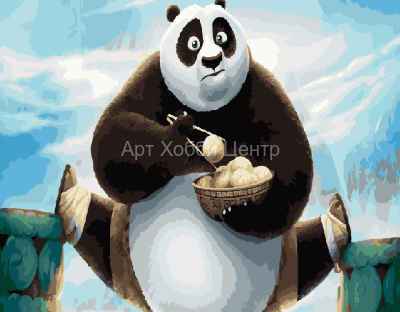 Живопись на холсте по номерам Кунг-фу панда 40х50см ВАНГОГВОМНЕ