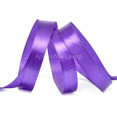 Лента атласная 1,2см 32,9м цвет №8124 фиолетовый