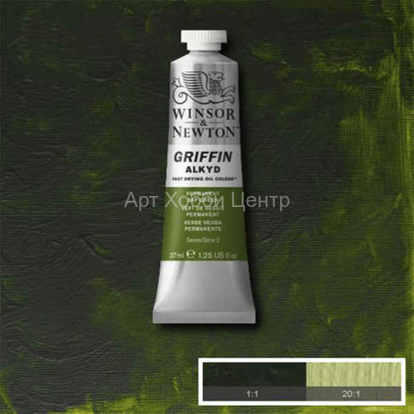 Краска алкидная Winsor&Newton Griffin №503 зеленая крушина перманентный 37мл
