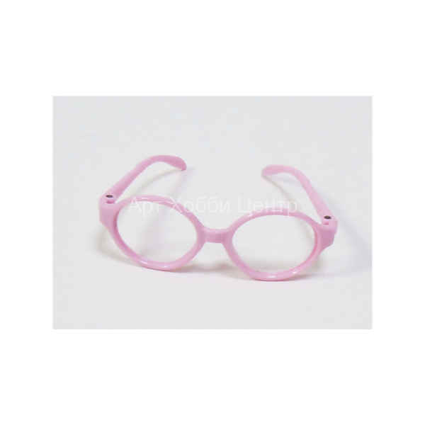 Очки для кукол без стекла круглые 7см розовые Magic4Toys
