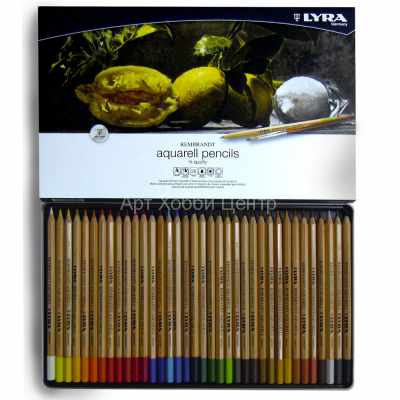 Набор карандашей акварельных Rembrandt 36 цветов в металлическом пенале LYRA