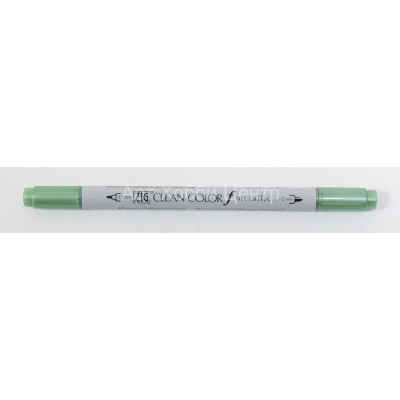 Маркер акварельный  ZIG Clean Color 1 и 1,2 мм зеленый металлик