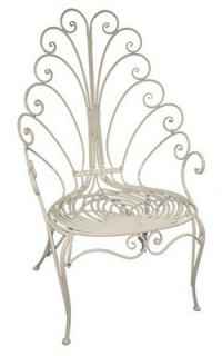 Кресло металлическое белое Павлин 71х70х121см
