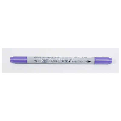 Маркер акварельный  ZIG Clean Color 1 и 1,2 мм фиолетовый металлик