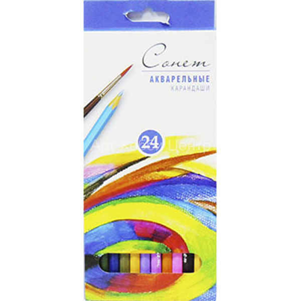Набор карандашей акварельных 24 цвета Сонет