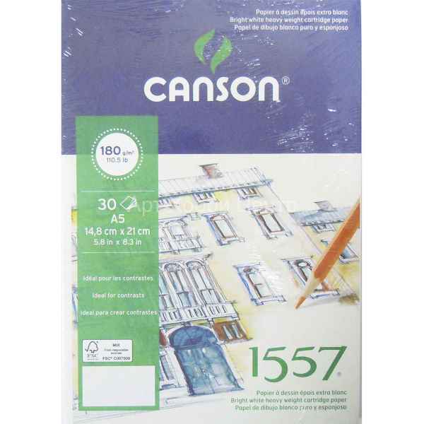 Альбом для графики 14,8х21см 180г/м2 30л мелкое зерно склейка Canson