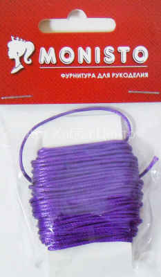Шнур вощеный фиолетовый 1ммх10м