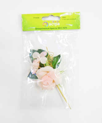 Декоративный букетик Роза серо-розовая Астра