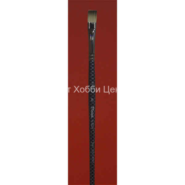 Кисть №8 Pinax HI-TECH синтетика плоская короткая ручка 224