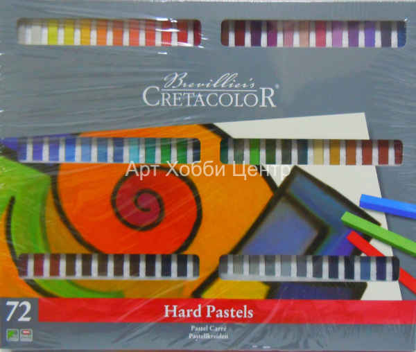 Набор пастели сухой твердой квадратной необожженной 72 цвета Cretacolor