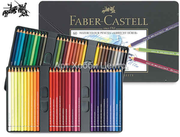 Набор карандашей акварельных Albrecht Durer 60 цветов в металле Faber-Castell