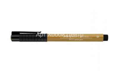 Маркер перманентный Pitt artist pen №268 зеленое золото Faber-Castell