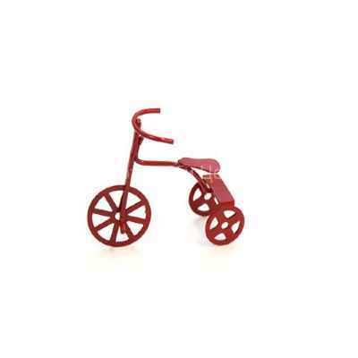 Миниатюра Велосипед металлический трехколесный красный 4,8х1,8х4,3см Астра