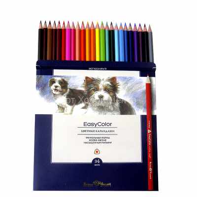 Набор карандашей цветных EasyColor 24 цвета Bruno Visconti