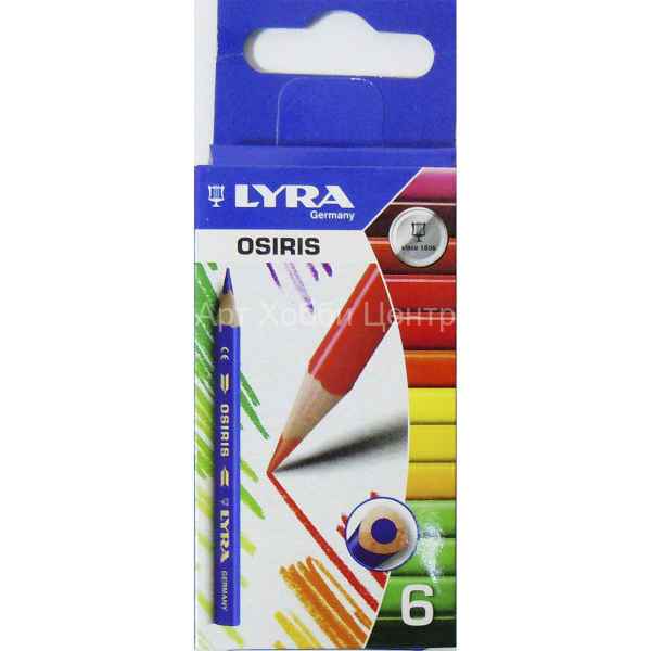 Набор карандашей цветных трехгранных Osiris Shot 6 цветов в картоне LYRA