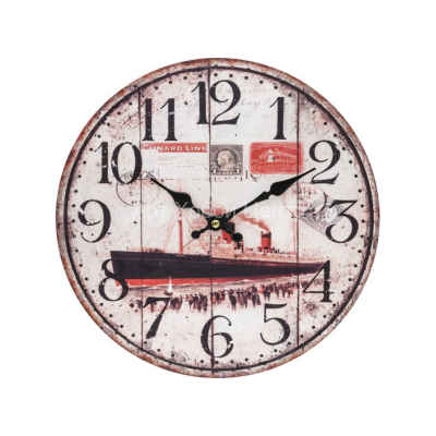 Часы настенные Пароход d-34см
