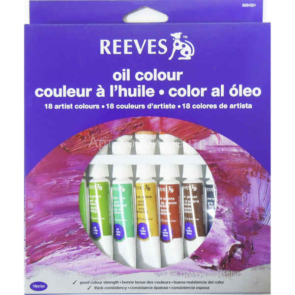 Набор красок масляных 18 цветов по 10мл в тубах Reeves