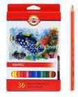 Набор карандашей акварельных Рыбки 36 цветов KOH-I-NOOR