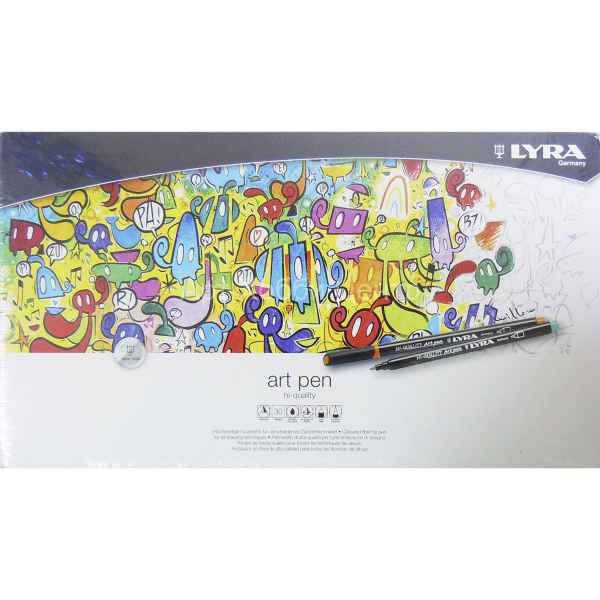 Набор фломастеров Hi-Quality Art Pen 30 цветов в металле LYRA