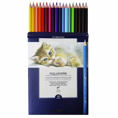 Набор карандашей акварельных Aquarelle 18 цветов Bruno Visconti