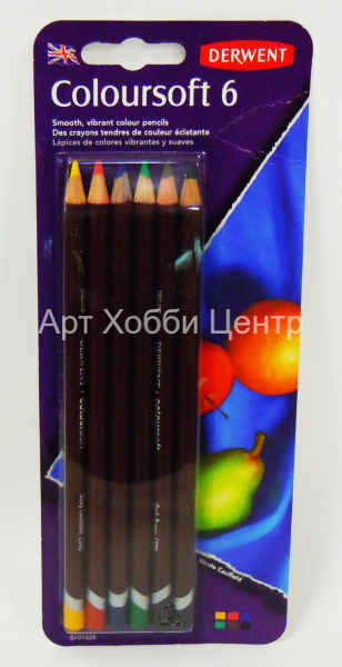 Набор карандашей цветных Coloursoft 6 шт в блистере DERWENT