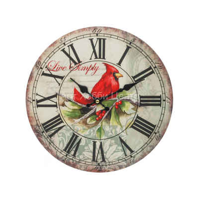 Часы настенные Красный кардинал d-34см