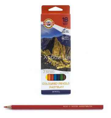 Набор карандашей цветных 7 чудес света 18 цветов KOH-I-NOOR