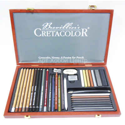 Набор художественный ULTIMO 36 предметов Cretacolor в деревянной коробке
